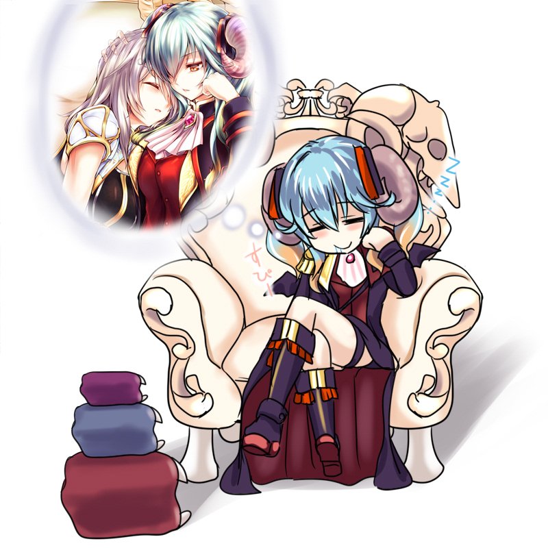 「(…らぴるちはいいぞ…Zzz) #千年戦争アイギス #アイギスお絵かき 」|くろかわのイラスト