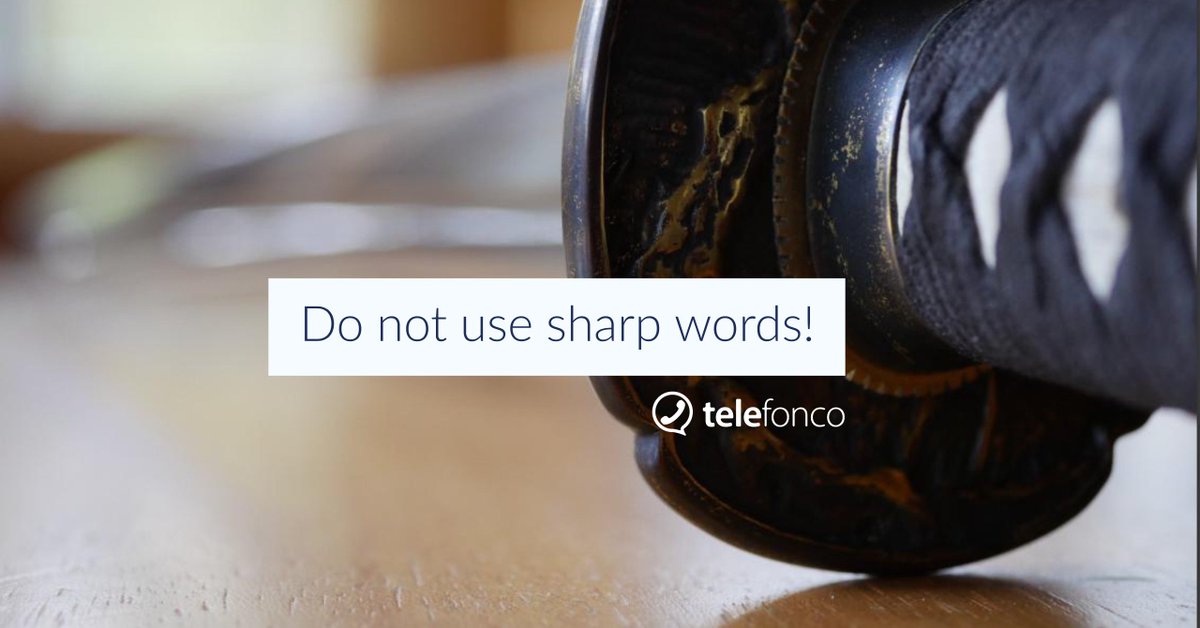 telefonco's tweet photo. Do not use sharp words! #telefonco #internationalcalling #cheapcalling
Find more at https://t.co/AvoQoPdz7O https://t.co/dA6rLltTty