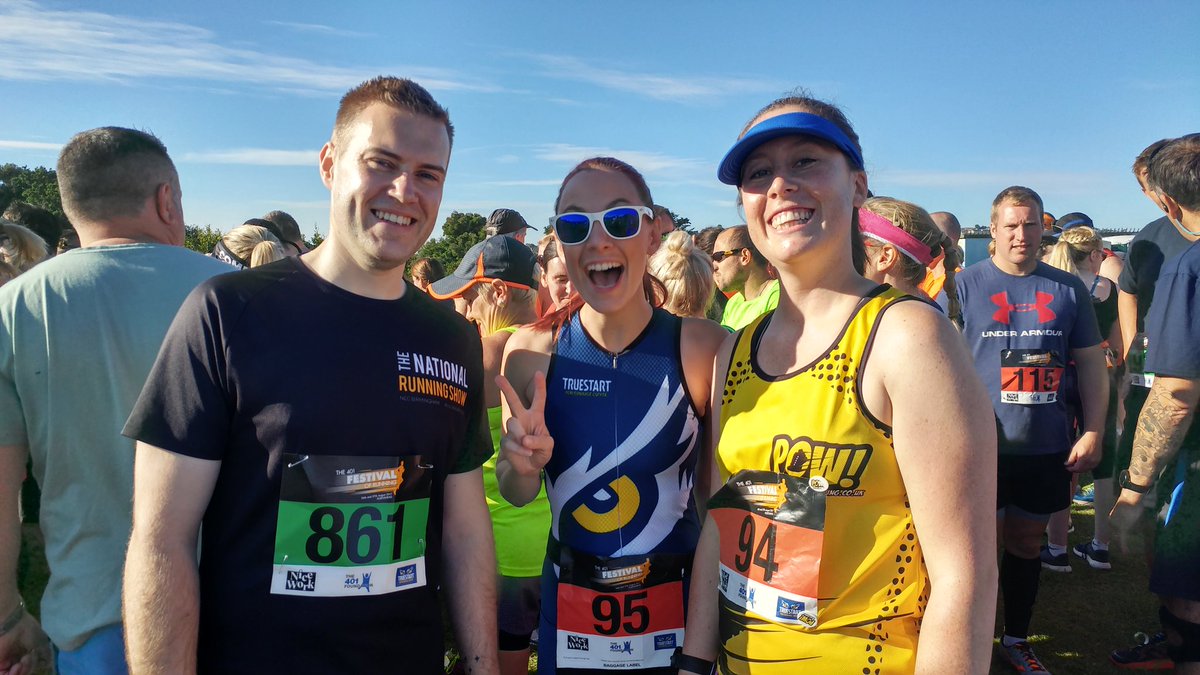 nationalrunshow's tweet photo. And they're off! The 5k just set off on @the401challenge Festival of #Running! Charlotte with Helena from @TrueStartCoffee and Gareth! https://t.co/DzRFhL2UZ8