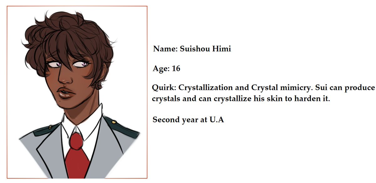 CrystalizedHimi's tweet image. " Sure, I'll make a crystal rabbit for you."

▪️Non/Serious
▪️Literate 
▪️Not new to rp
▪️SFW
▪️BnHa oc
I'm fragile please be kind.