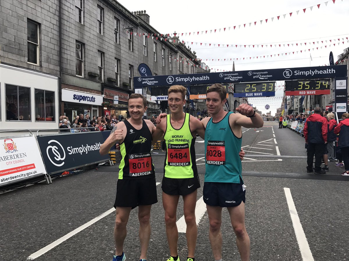 Great_Run's tweet photo. Top 3 Men 
@simplyhealthuk #GreatAberdeenRun 10k

1. Kenny Wilson 00:31:54
2. James Espie 00:34:33
3. Mark McCluskie 00:34:49 https://t.co/sTNEXuf1QU