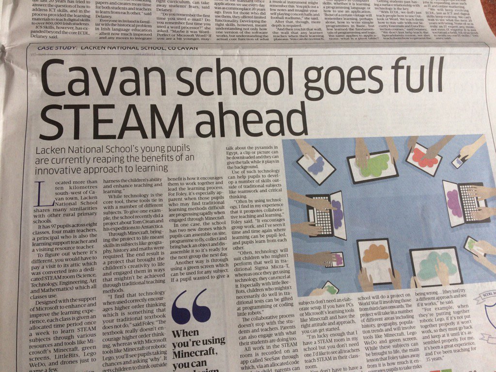 STEAM is the new TEXT <a href="/mrkempnz/">Craig Kemp</a> <a href="/DoInkTweets/">DoInk Tweets</a> @magsamond <a href="/franktullamore/">Frank Walsh</a> <a href="/kenwhelan/">Ken Whelan</a> <a href="/gregor_kerr/">Gregor Kerr (he/him)</a> <a href="/MS_eduIRL/">Microsoft Education Ireland</a> <a href="/R_CILR/">Rebecca 🌷</a>