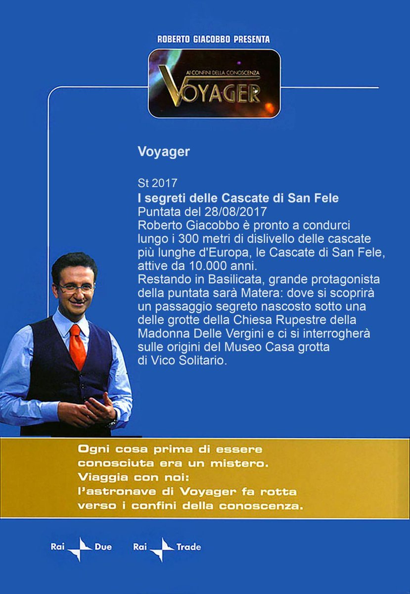 #matera#voyager@raidue Domani Matera  su Voyager - Raidue ore 21,15