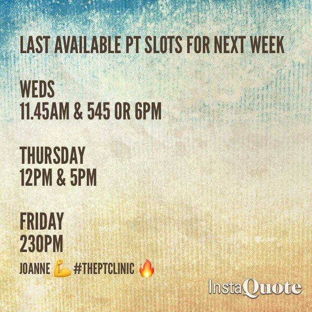 JoLiverpoolpt's tweet photo. To book in text #ThePtClinic 07834551889 https://t.co/UC56e2VIXP