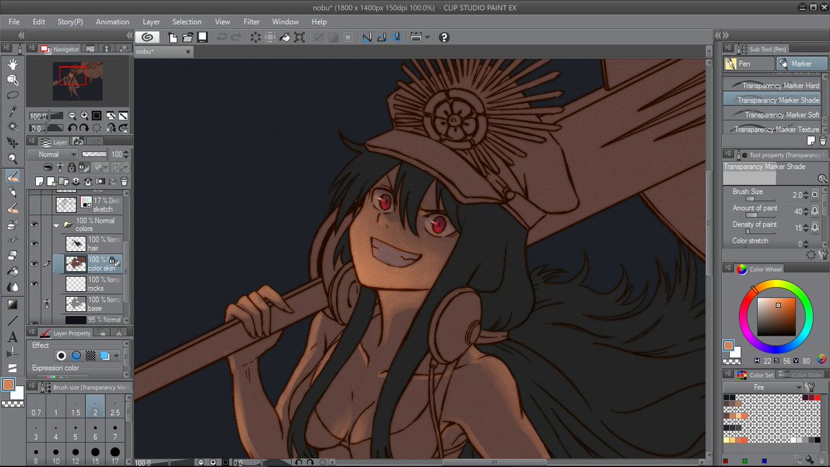 A couple doodles while working on finishing the color drawing.
Coloring is hard. Drawing line art, even more so the higher res it is.