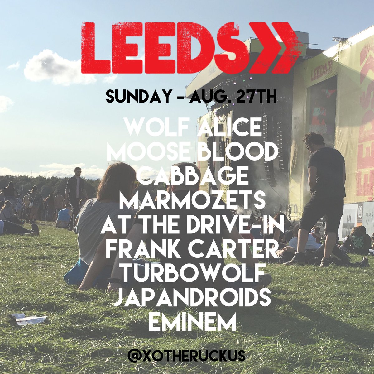 Hiya! This is where we'll be today. Surprise <a href="/wolfalicemusic/">Wolf Alice</a> set kicking things off for us at midday! #LeedsFestival <a href="/OfficialRandL/">Reading & Leeds Fest</a>