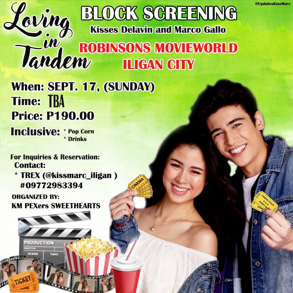 ErlynAbbas's tweet photo. KissMarc BLOCK SCREENING!!. 

Manila
Cebu
Iligan
Iloilo

DM na po sa kanila

KISSMARC LITPagibigTOUR https://t.co/L6h2MDEQNo