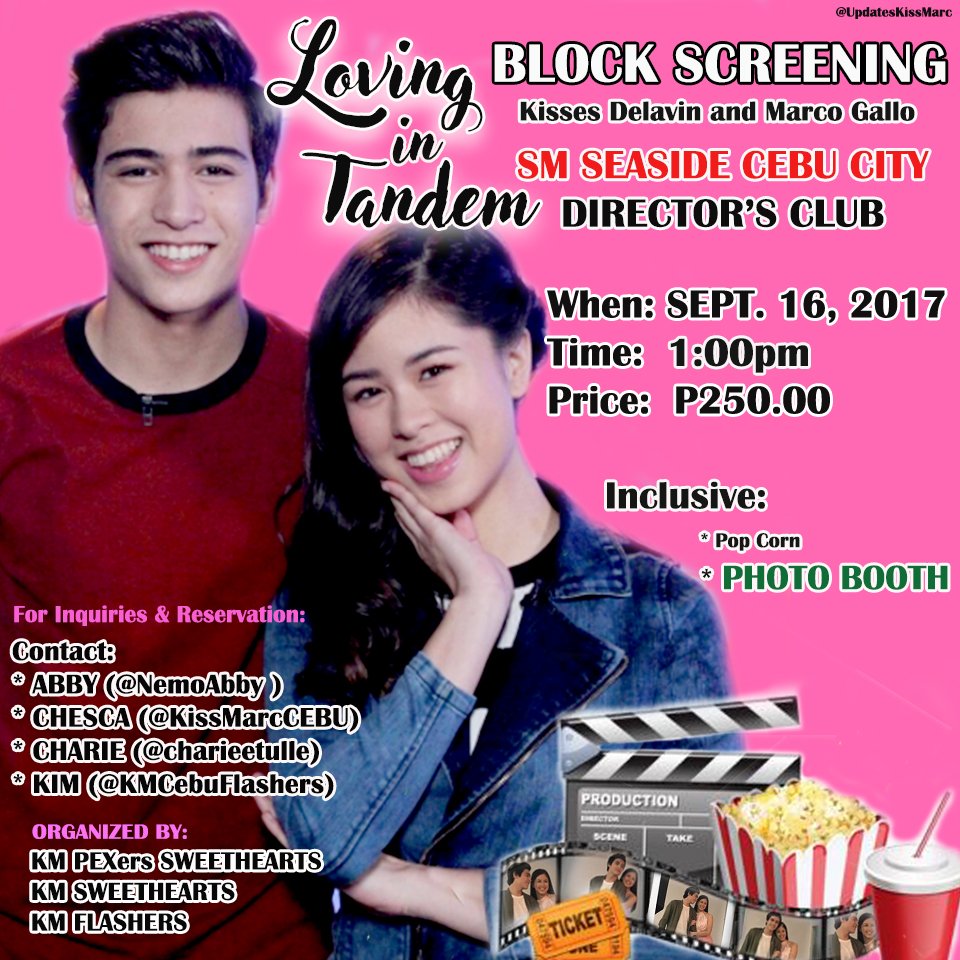 ErlynAbbas's tweet photo. KissMarc BLOCK SCREENING!!. 

Manila
Cebu
Iligan
Iloilo

DM na po sa kanila

KISSMARC LITPagibigTOUR https://t.co/L6h2MDEQNo