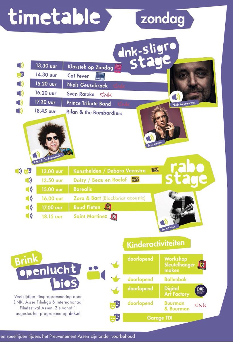 Vandaag dag nr. 2! Van 12.00-20.00 uur <a href="/PreuvAssen/">Preuvenement Assen</a> in <a href="/gouverneurstuin/">GouverneurstuinAssen</a> &amp; op de Brink, programma van vandaag: