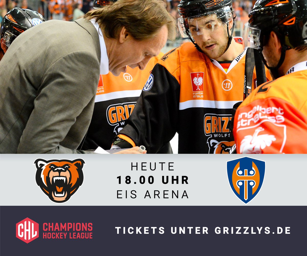 grizzlys_wob's tweet photo. 📢 GAMEDAY @championshockey 

Grizzlys 🇩🇪 vs. @Tapparaofficial 🇫🇮
#chl #ChampionsGobeyond https://t.co/h37nVYuQfT