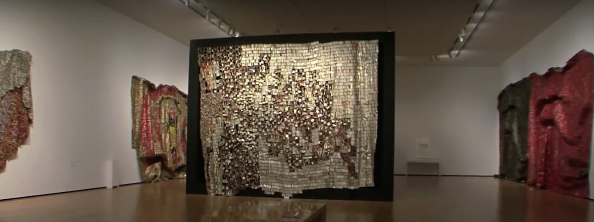 Aabru_Art's tweet photo. #ElAnatsui on language and symbols in his work. Filmed in the Museum of Modern Art, Hayama, Japan. by ART21 https://t.co/sqyRk2W1kP https://t.co/3Kfh2ag8wy