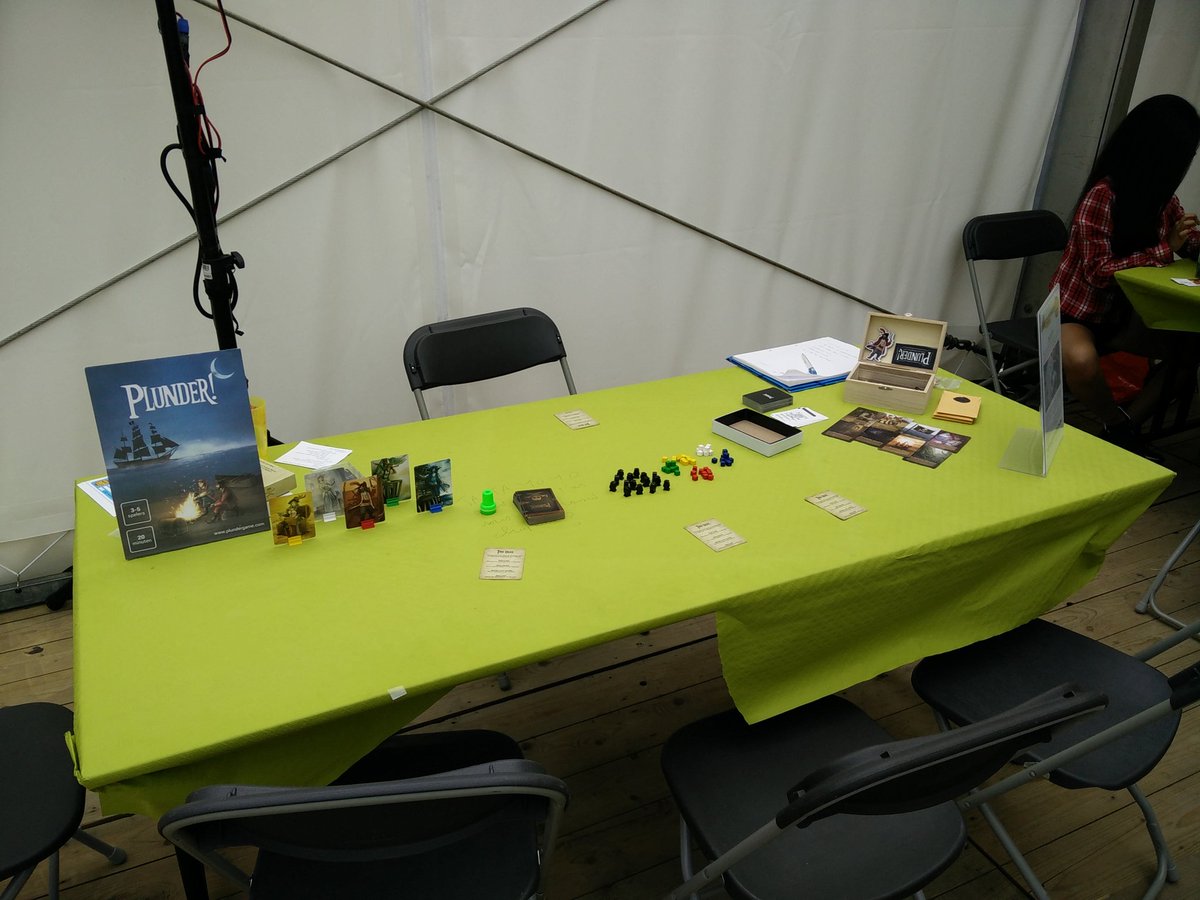 Ready to demo Plunder! at the <a href="/BGamesFestival/">BGF</a> protozone #PlunderGame #boardgames