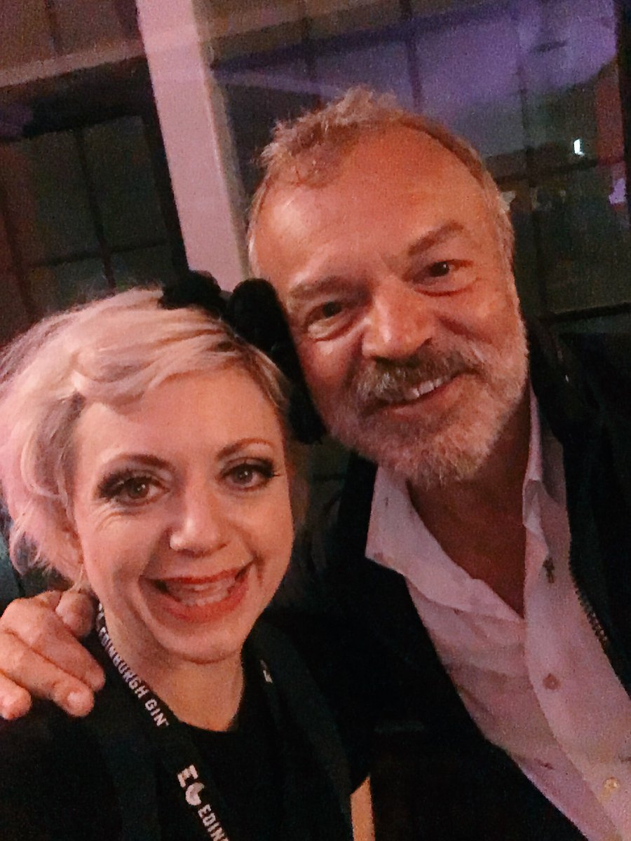 Hildelouise's tweet photo. Thrilled to bump into this brilliant man @Gildedballoon Rose Theatre. #edfringe70 @TVNorge @grahnort #grahamnorton #staaarstruck #lulushow https://t.co/T1QWvT9SNS