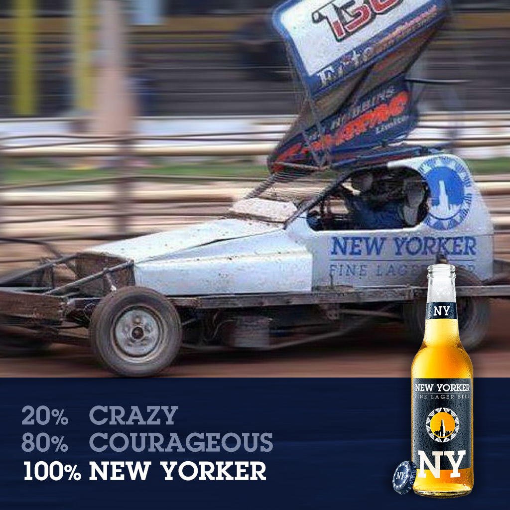 NewYorkerBeer's tweet photo. You need to be both courageous and a little bit crazy to race stock cars. 
@jacklinracing  #newyorkerbeer #racing #stockcars https://t.co/qR6pj9vtwn