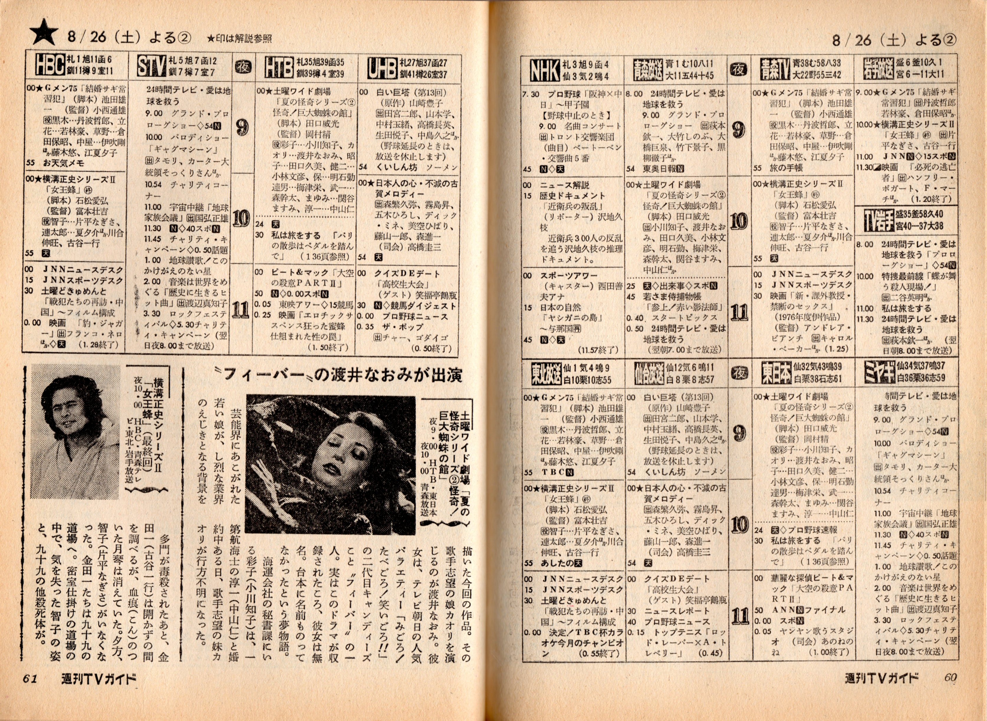 枝郎 Hideyan Osaaho まだこの時代 局数が少なかったから Tv ガイド は広域掲載だったのでありますね ２局しかなかった岩手県地区の 当時annクロスネットだったテレビ岩手で全編放送できたのが驚き Twitter