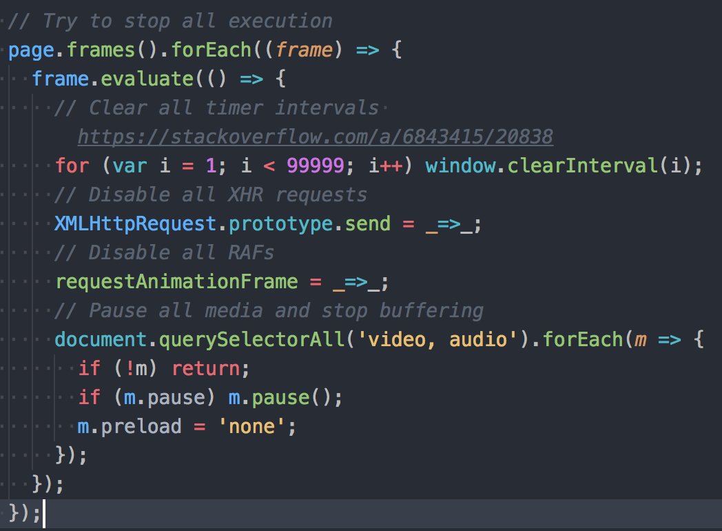 cheeaun's tweet photo. @googlechrome Much fancy tweaks 💥💥💥 #puppetron https://t.co/N5r9Pa4yIc