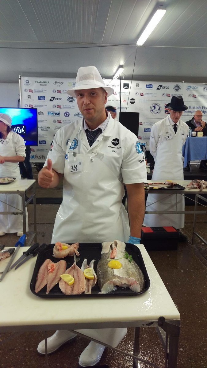 mjseafood's tweet photo. And we're off! Good luck team M&J at this year's fishcraft championship @NFF_fishmongers #fishcraft https://t.co/lyIpw0W0XT