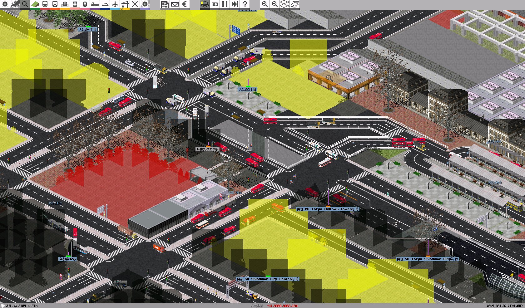 ｔｋｕ On Twitter 苦労して道路組み終わったからヘイトカット戻して建物非表示も戻すでああああああああああああああ