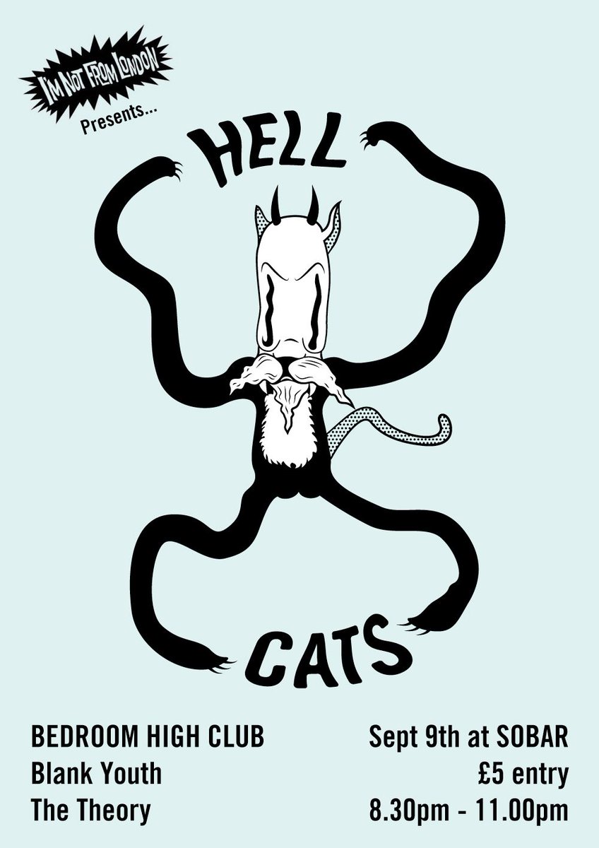 BebuCreativeLtd's tweet photo. Some work we did for our friends @Imnotfromlondon  
#HellCats #Posterdesign #Illustration #Artwork #CleanLayout #GraphicDesign #Illustrator https://t.co/8gDY8vWnJp