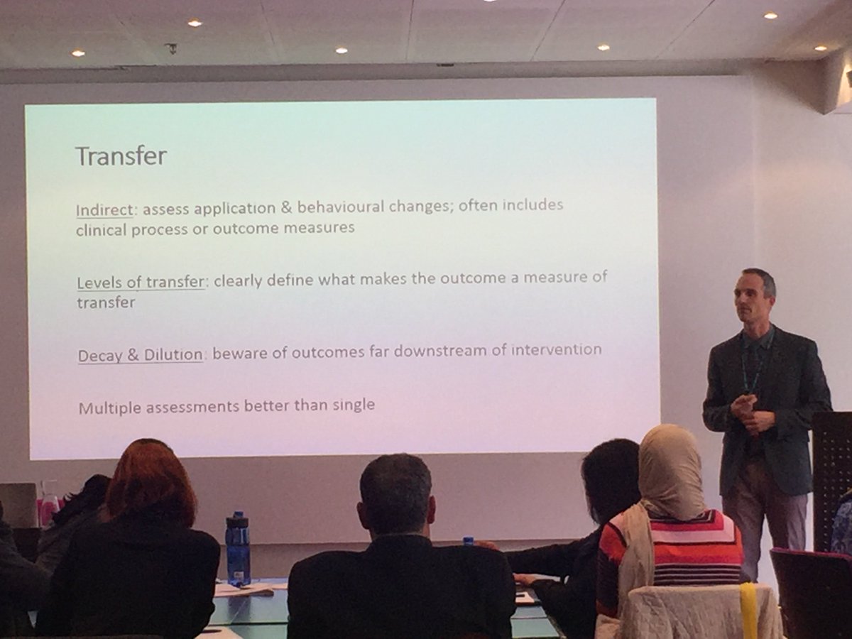 vicki_leblanc's tweet photo. @rbrydges getting the group to reflect on measures of transfer in experimental research. #RASME at #amee2017. @MartinTolsgaard https://t.co/25nhjXH0Ye