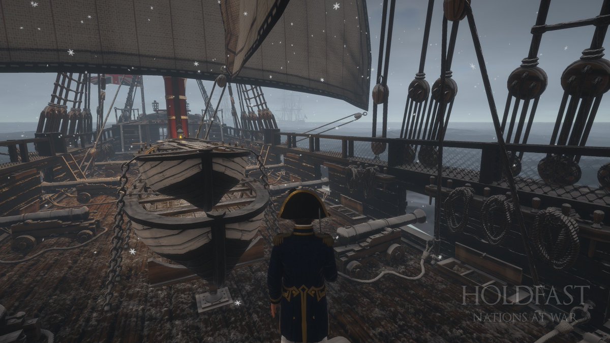 holdfastgame's tweet photo. Dynamic Weather! The weather transitions from clear skies to rain, storm, snow and fog in Holdfast: NaW. See you in-game on September. https://t.co/JtwQBWpKQe