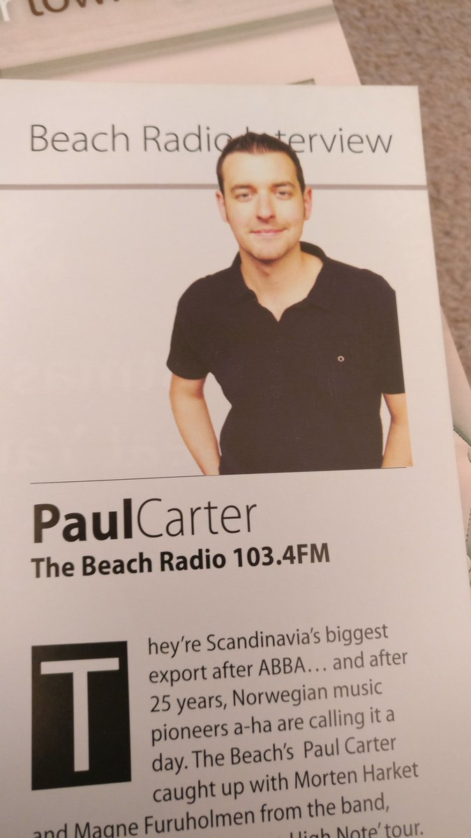 That time (a rather young looking) <a href="/paulcarterpc/">Paul Carter</a> interviewed <a href="/aha_com/">a-ha</a> - when in actual fact he had an amazing ghostwriter working for him!