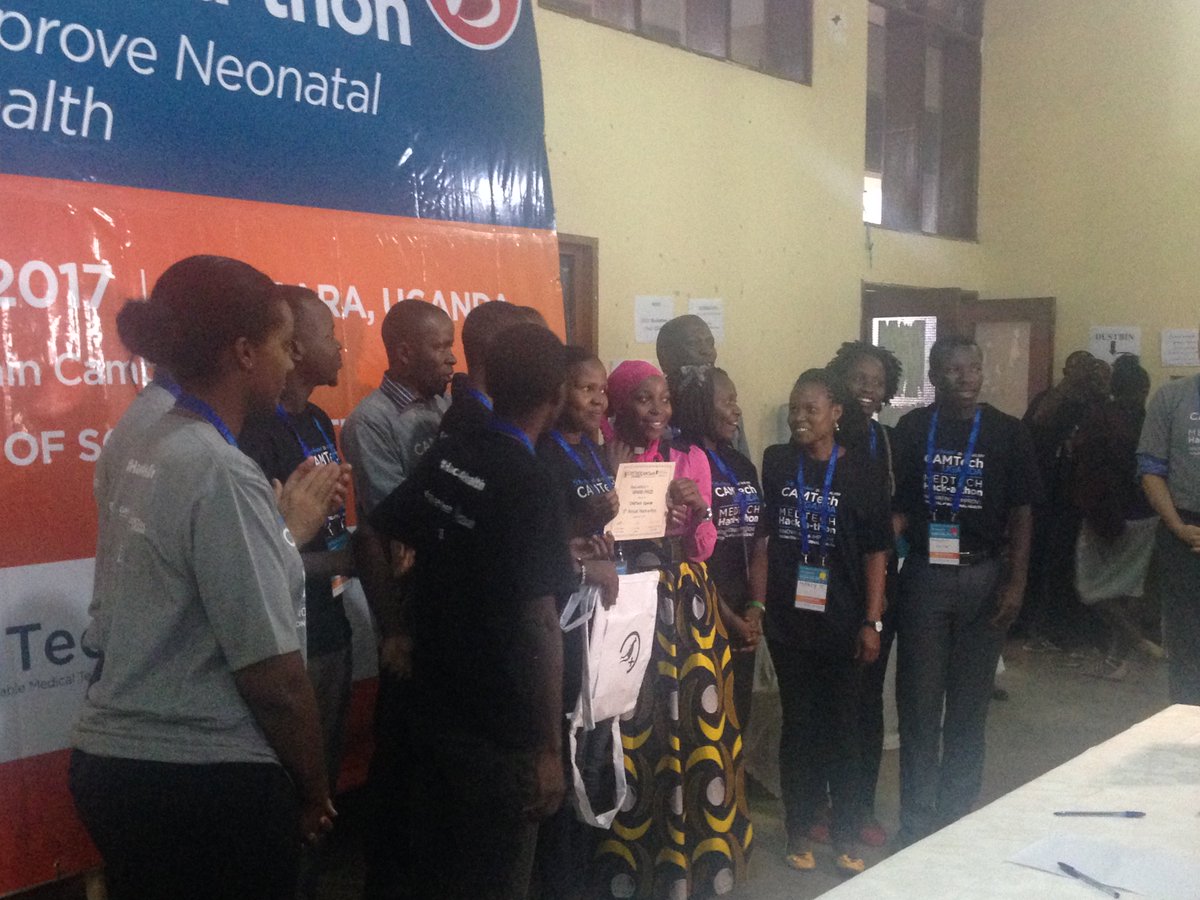 MedTechBoston's tweet photo. Team Kangaroo+ wins grand prize w/ low-cost neojacket to monitor temp. of newborns @CAMTechMGH @CamtechUganda #Hack4Health https://t.co/O3X0IrFUrh