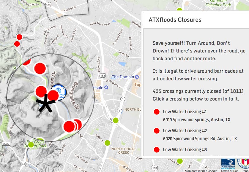 kmsmith70's tweet photo. Here's an idea! Put a hotel in a flood zone so employees &amp; guests can risk their lives: https://t.co/GHRwSTgfb8 #atxfloods @ATXfloods https://t.co/6bjVU2POOW