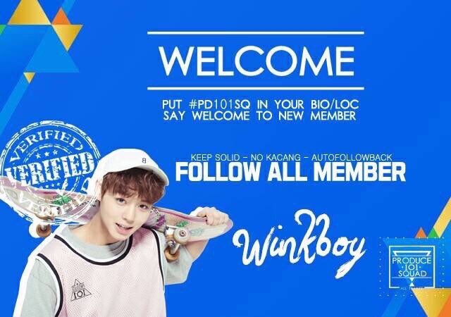 PROxDUCE101's tweet photo. Welcome! @igeonmin please put #PD101SQ on bio/loc and welcome to new member!! - winkboy https://t.co/nSf9yvY5Lh
