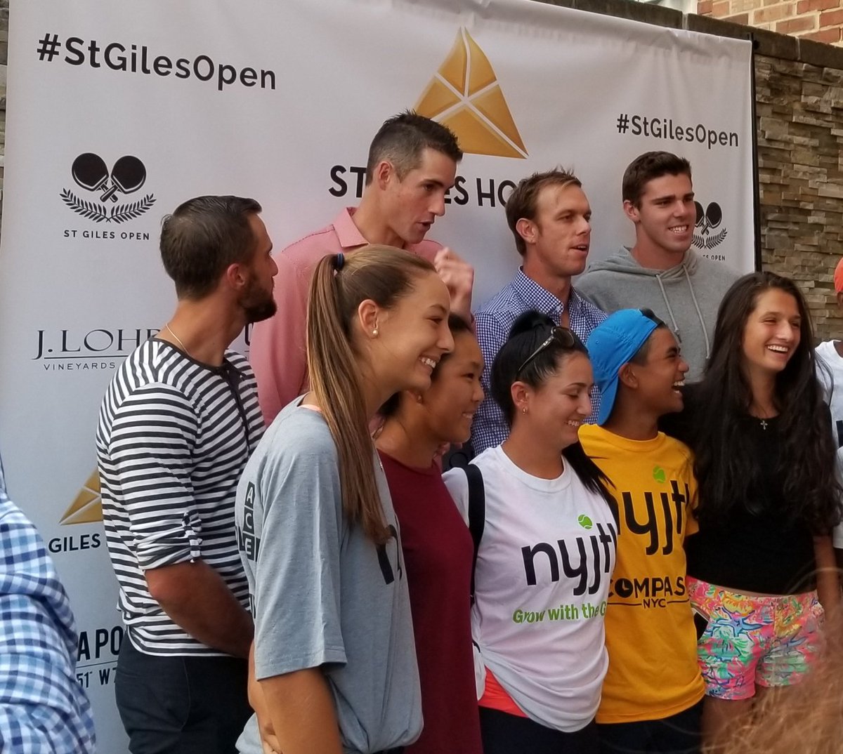 tennisresorts's tweet photo. . Standing tall atop #StGilesOpen @JohnIsner @SamQuerrey @SJohnson_89 @ReillyOpelka #tennis https://t.co/zRPBHaNnkG