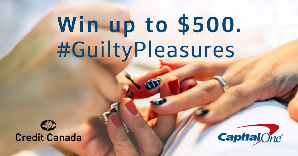 CapitalOneCA's tweet image. Are spa splurges costing you? Share a 📷 using #GuiltyPleasures &amp;amp; tag @CreditCanada. You could win up to $500 💰! spr.ly/60138xwRh