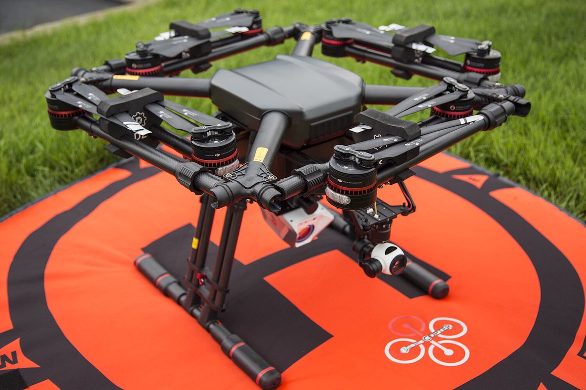 quadrocopters's tweet photo. The DJI Wind 8 folded up with the Methane sensor below. #drone #aerialsensor #djiwind #uav #uas #aerial @djiglobal @hoodmanusa https://t.co/j8GMeBskBw