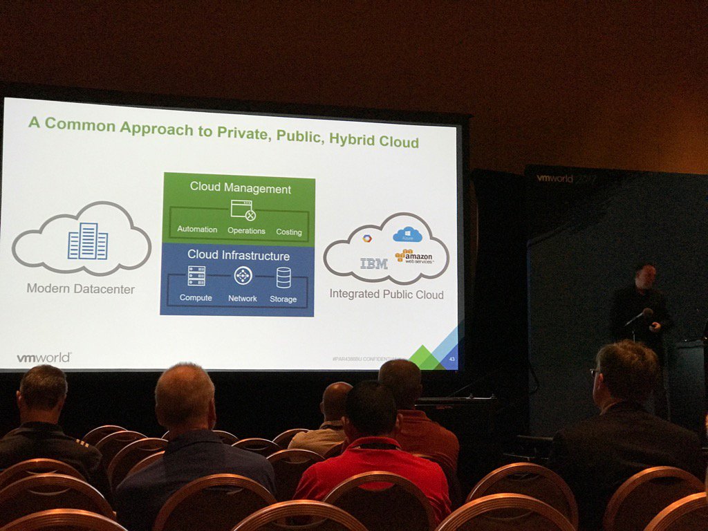 VictoriaWeezna's tweet photo. Enjoying my first breakout session of the week! #VMworld2017 pilot your journey to the hybrid cloud with @Tech_Data https://t.co/QOgQeWSWBv