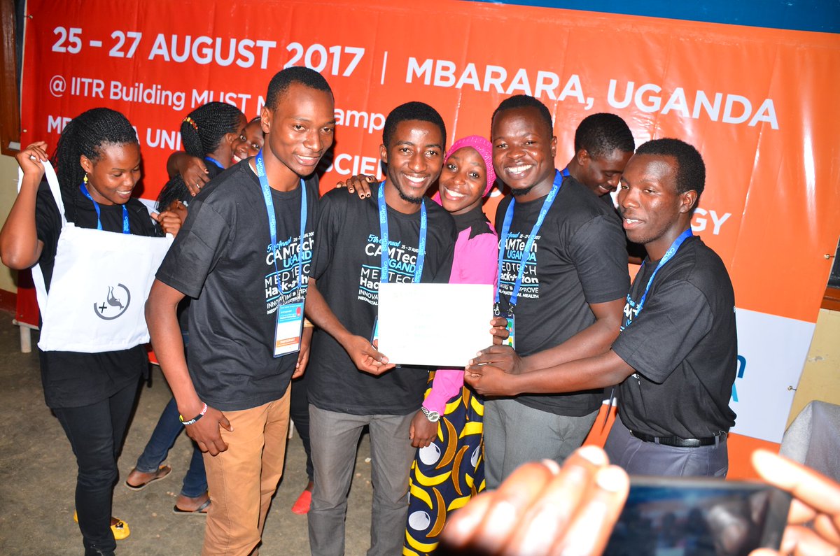 Mafaranga's tweet photo. The Kangaroo+ team couldn't hide their joy after winning the 5th Annual @CamtechUganda competition.@CAMTechMGH , #Hack4Health. https://t.co/jfcat7yaJE