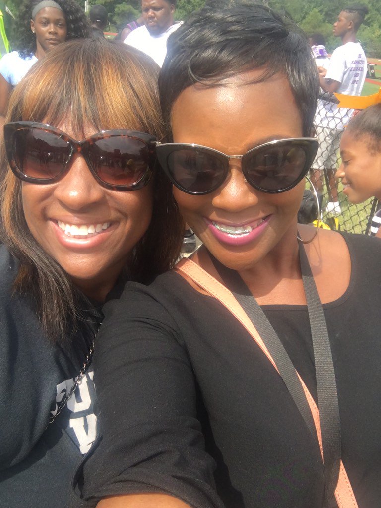 DrTSpencer's tweet photo. Yesterday after the Long vs. Sylvan rivalry game! 🏈 Love me some #KMay! #APLife @katpm1913 https://t.co/YD5e2whCSF