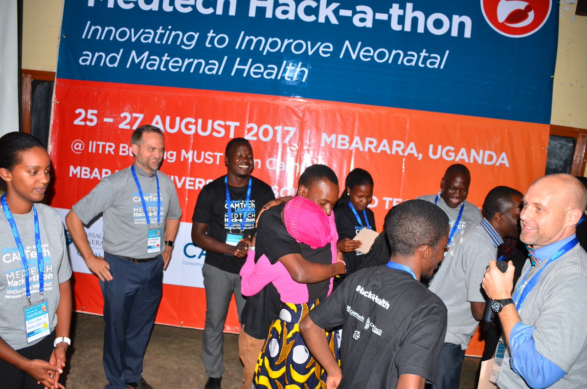 Mafaranga's tweet photo. The Kangaroo+ team couldn't hide their joy after winning the 5th Annual @CamtechUganda competition.@CAMTechMGH , #Hack4Health. https://t.co/jfcat7yaJE