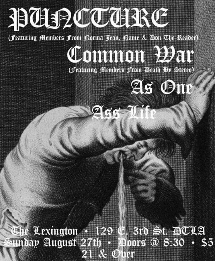 church8thday's tweet photo. End the weekend by getting weird at @thelexingtonbar tonight! #puncture #commonwar #asone #asslife https://t.co/67DtkOurZC https://t.co/uW404RjDU3