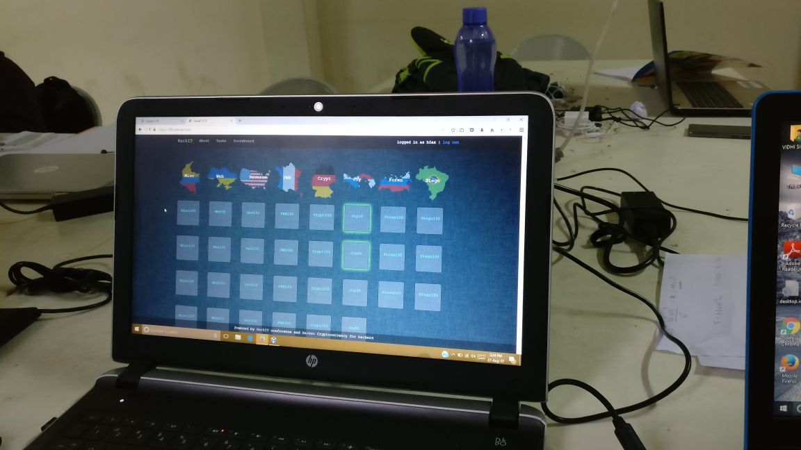 sauravschandra's tweet photo. @hackitua #hackit2017 #hackitctf https://t.co/hiXeQrOZuy