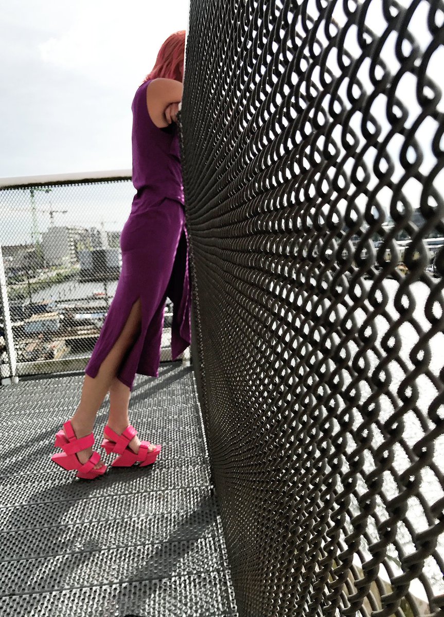 UnitedNude's tweet photo. The Issey Miyake x United Nude Rock heel is one of a kind. Artist @notep gives the iconinc pair her own  signature. 
#unitednude #miyake https://t.co/NdOekQk2QG