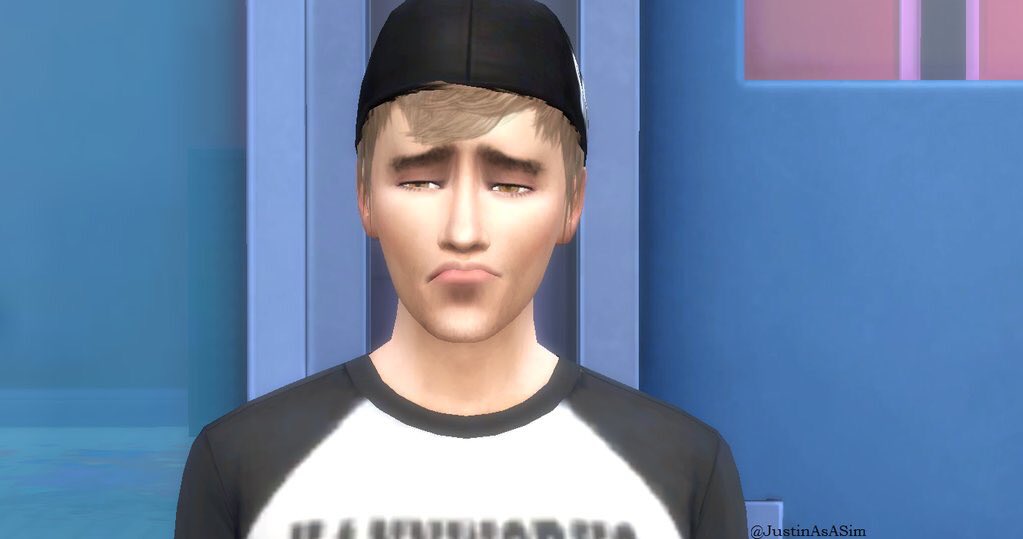 Justin as a sim tweet media