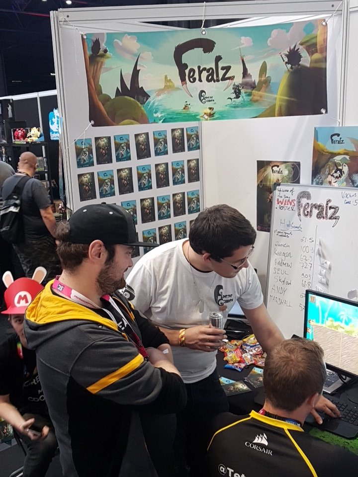 TeamPioneerG's tweet photo. #Corsair playing #Feralz at #i61 come and join us in the indie zone! https://t.co/fQMXqc0FcS