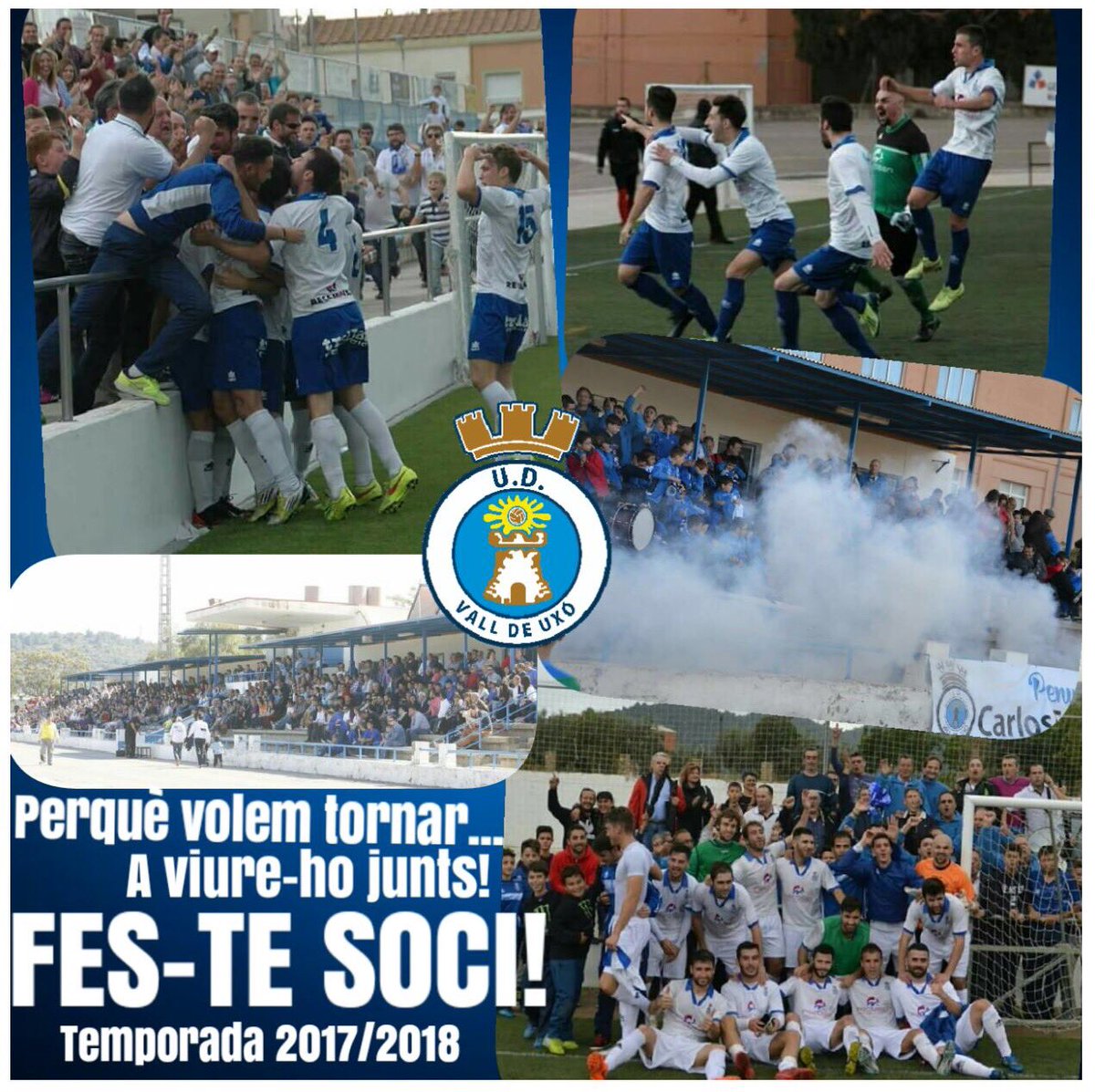 udvalldeuxo's tweet photo. 🗣 Perquè volem tornar... A viure-ho junts! 

⚪️🔵FES-TE SOCI!⚪️🔵

➡️ ES EL MOMENT DE TORNAR!
Viurem moments inoblidables!

⚪️🔵FES-TE SOCI!⚪️🔵 https://t.co/F856kLJilI