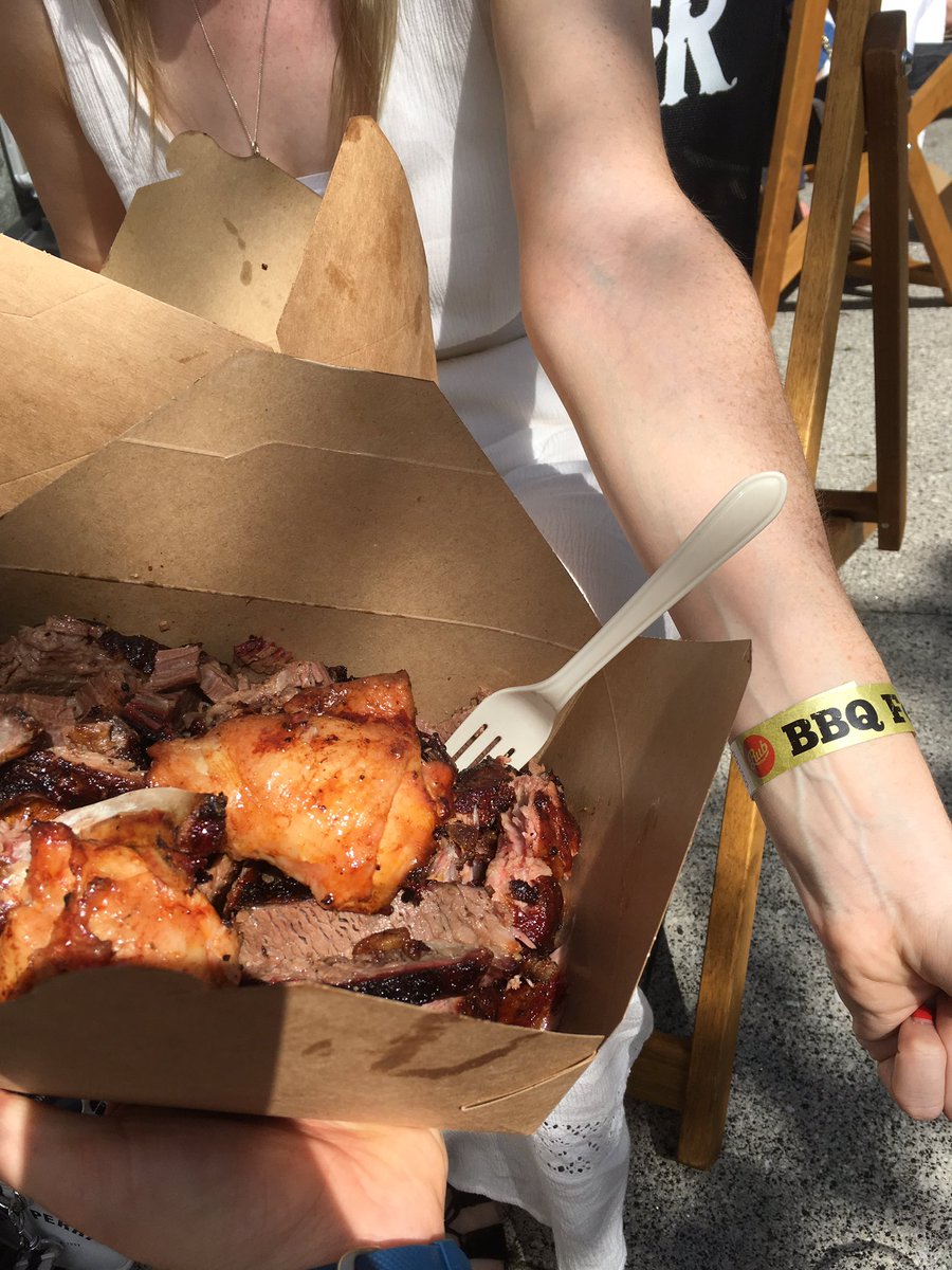 MarcSuffolk1's tweet photo. It's only 13:52 and @rubyourselfie #BBQfest has beaten me already.... #Brisket #Chicken #Ribs #RubYourself ... may have rubbed too hard https://t.co/9dDsMswGq6