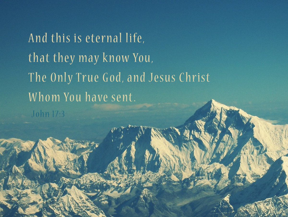 1God_Jesus's tweet photo. John 17:3 https://t.co/37yE7p0XzE
