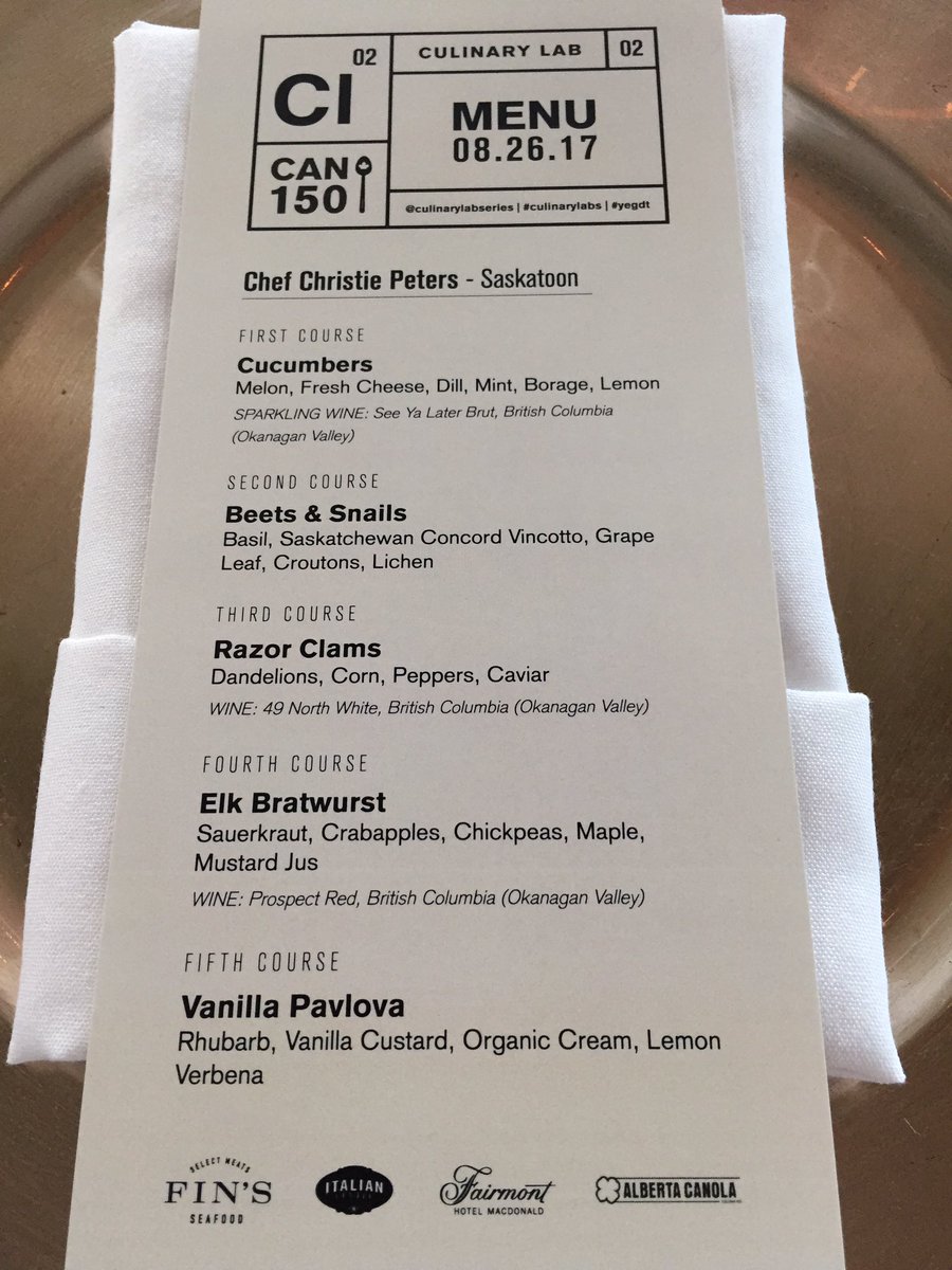 YEGChefSomm's tweet photo. Great dinner last night on 27th floor of the new @Edmonton tower for #canada150 by #culinarylabs #culinarylab02 https://t.co/GRX8kIbERh