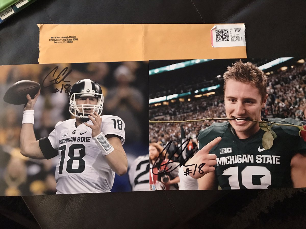memorabiliaddy's tweet image. #ConnorCook @NFL @RAIDERS @MSUFootballClub #TTM #AutographCollector #ClassAct #GreatGuy #ThankYou #TTMSuccess #Winner #GOGREEN #MSUAlum