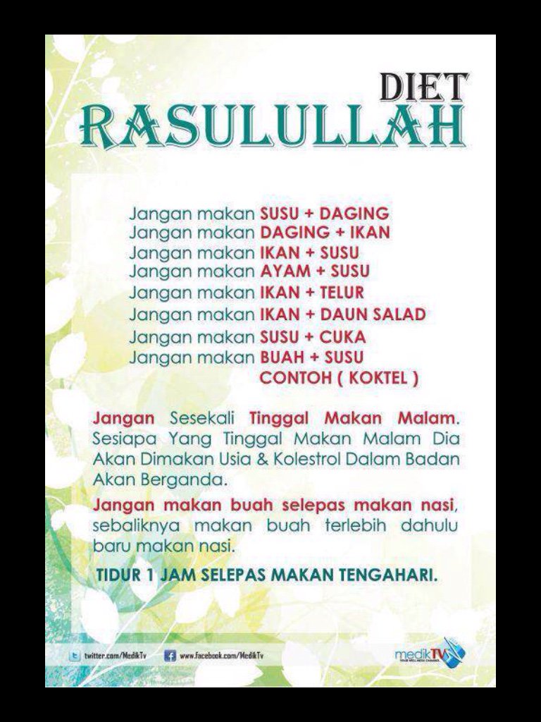 m9dly's tweet photo. Diet Rasulullah katanya. Boleh follow ni 👍 https://t.co/kBOcq3hC5a