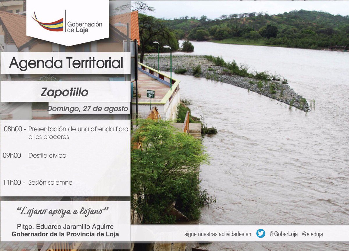 GoberLoja's tweet photo. Saludamos al paraiso escondido de la Patria #Zapotillo al conmemorar sus XXXVII aniversario de vida política ¡Loor a Zapotillo hermoso! https://t.co/0ShiWUgXNy