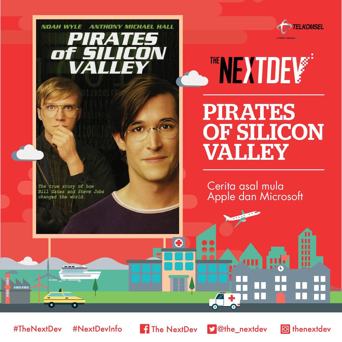 NextDev_id's tweet photo. "We're here to make a dent in the universe" #piratesofthesiliconvalley
, Sudah nonton kan Generasi Muda? #NextDev2017 #NextDevInfo https://t.co/yk5umxflRM