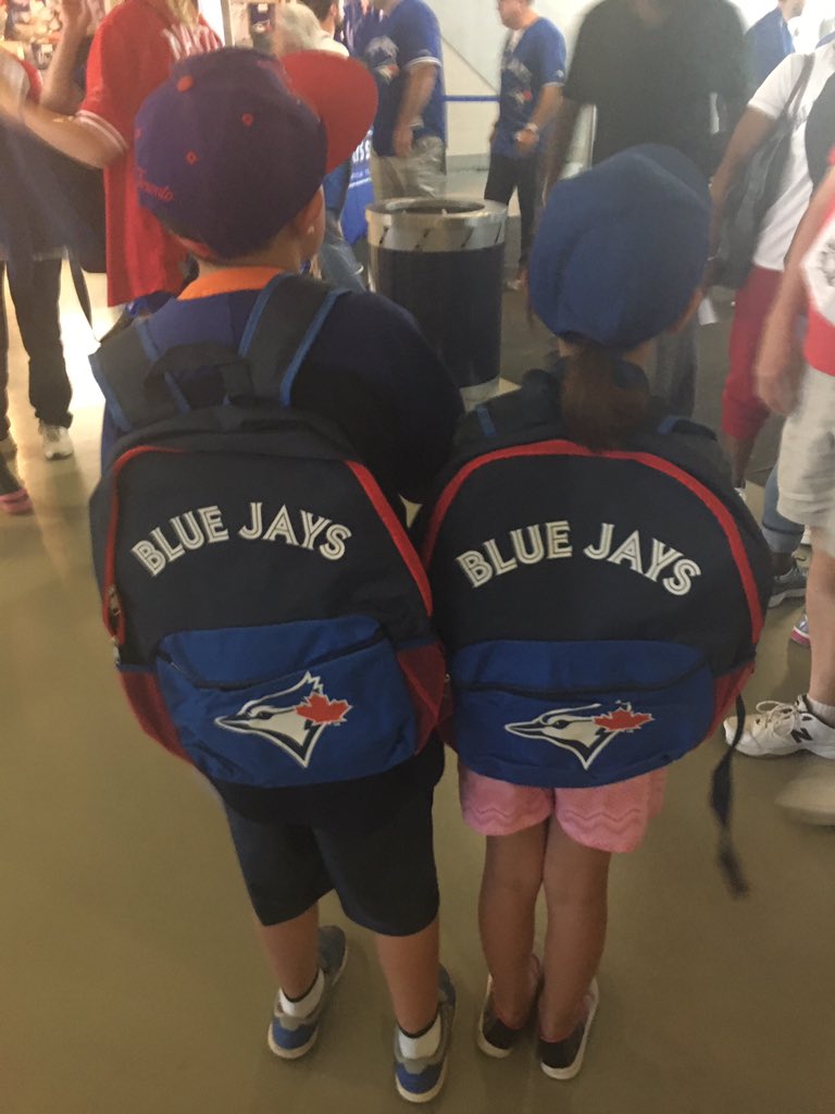 Kimmy_R's tweet photo. @BlueJays Summer might be ending but..... We are back to school ready now #LetsRise https://t.co/vBb7dyEEVF